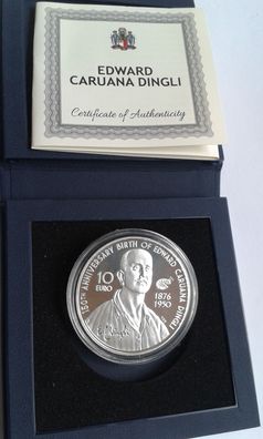 10 euro 2026 PP Malta Edward Dingli 1 Unze Silber 999er - 400 Stück geprägt