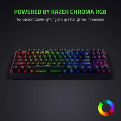 Razer BlackWidow V3 TKL Gaming Keyboard Green Switches Chroma RGB US ISO