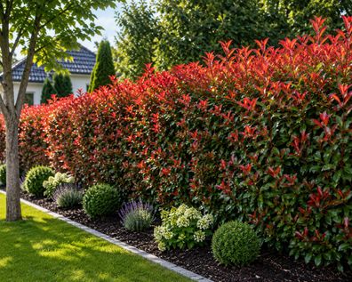 Rote Glanzmispel Red Robin 40-60 cm Photinia fraseri Heckenpflanze winterhart