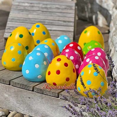 Osterhase Osterei Ostern Ei bunt Punkte Figur groß Außenbereich Garten Gartenfigur
