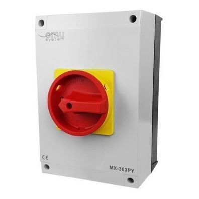 Hauptschalter 63A Reparaturschalter MX-363PY Gehäuse Lasttrennschalter XBS