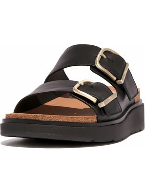 FitFlop Damen Sandalen Gen-FF Buckle Two-Bar Leather Slides HE8