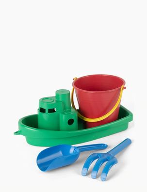 Dantoy Boot 251431 Spielset recycelt grün 4-teilig nachhaltig Spielzeug