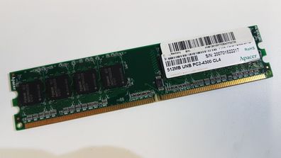 512MB DDR2 UNB PC2-4300 CL4 Apacer