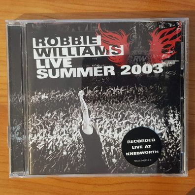 ROBBIE Williams live summer 2003 EMI UDEN EU VG+/EX (CD Album, Rock, Chrysalis)