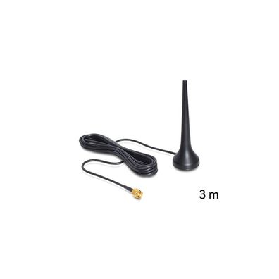 DELOCK GSM-Antenne SMA 2,0dBi Standfuß 3.00m Quadband