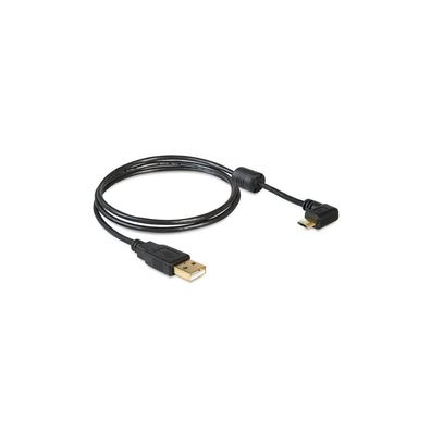 DELOCK USB Kabel A -> Micro-B 90° St/St 1.00m sw