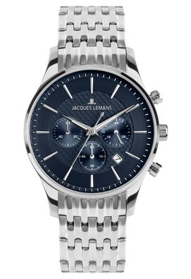 Jacques Lemans Herrenuhr Chronograph London Blau 1-2228H