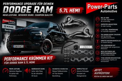 Fäckerkrümmer RAM 1500 5,7L (Gen.5) ohne StVZO Zulassung