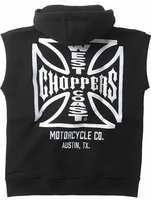 West Coast Choppers Herren Hoodie Og Atx Sleeveless Zip Hoody