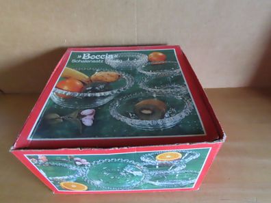 Schalensatz Glasschalenset klar Kugeln am Rand -Boccia-7teilig Veba Glas