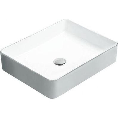Mexen Estela Aufsatzwaschbecken 50 x 40 cm, Weiß/Silber - 22105052