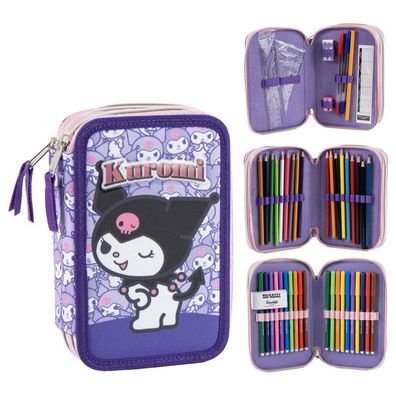 Hello Kitty Kuromi Federmäppchen, 3-fach