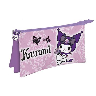 Hello Kitty Kuromi Dreifach-Federmäppchen, lila