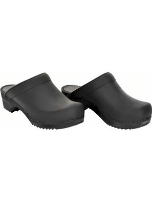 Sanita Damen Offener Clog Wood-Chrissy Open Black