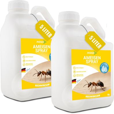 INSIGO 2x5L Ameisenspray Ameisenmittel Ameisenschutz Abwehr Ameisen fernhalten