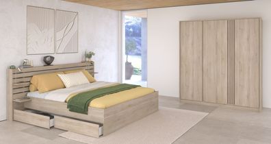 Escale 23 Stauraumbett 140x200 cm mit Kleiderschrank