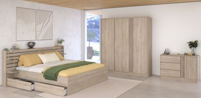 Escale 21 Stauraumbett 140x200 cm mit Schrank & Kommode