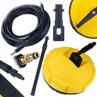 Rosfix Set Flächenreiniger T-Racer + 10m Schlauch | Ersatz für Kärcher K2–K7
