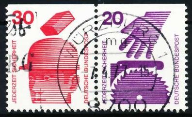 BRD BUND Zusammendruck Nr W55 zentrisch gestempelt WAAGR PAA X5F33CE