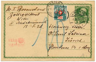 Schweiz PORTO Nr 32a BRIEF EF X697122