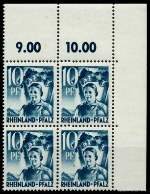 F-ZONE PFALZ Nr 3yvI+3yvII postfrisch Viererblock ECKE- X7A2C6E