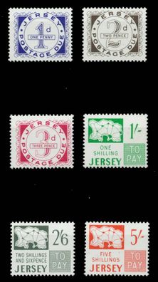 JERSEY Portomarken Nr 1-6 postfrisch X6C1866