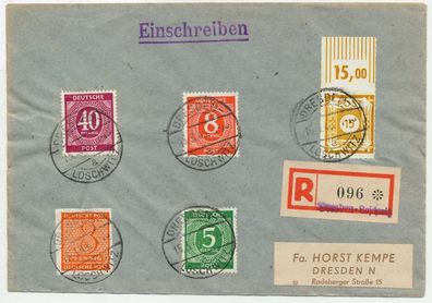 SBZ Ostsachsen PMT Nr 47G u.a. BRIEF MIF ORA X7E630E