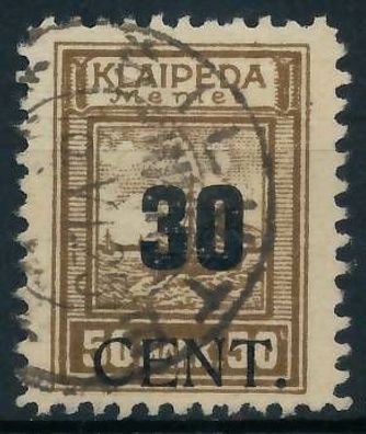 MEMEL 1923 Nr 194 gestempelt gepr. X472E62