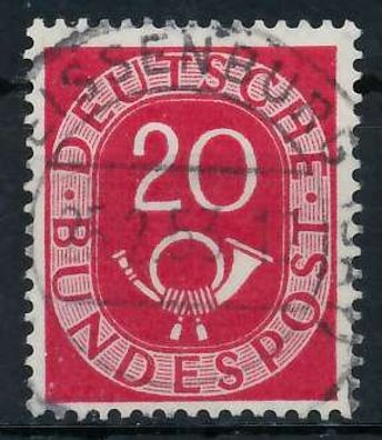 BRD BUND DS Posthorn Nr 130 zentrisch gestempelt X69B892