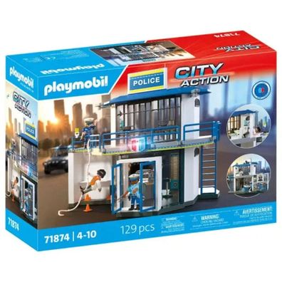 Playmobil 71874 City Action Polizeiwache mit Fahndungsraum, Konstruktionsspielzeug