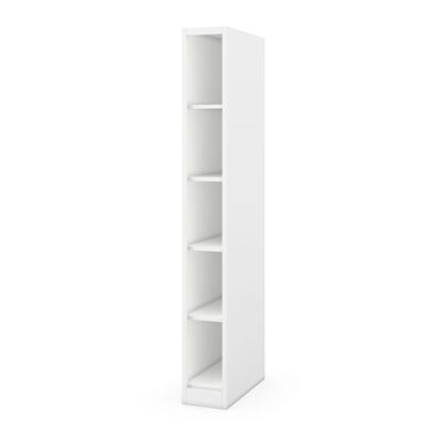 Schmales Metallregal für die Archivierung von Dokumenten, weiß 250 x 1950 x 600 mm