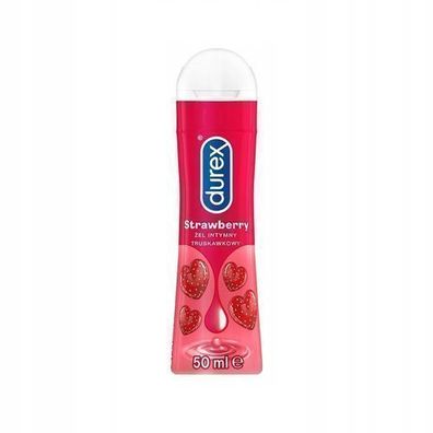 Durex Intimgel Erdbeere, 50 ml - Erhöhtes Vergnügen für einen geschmeidigen und