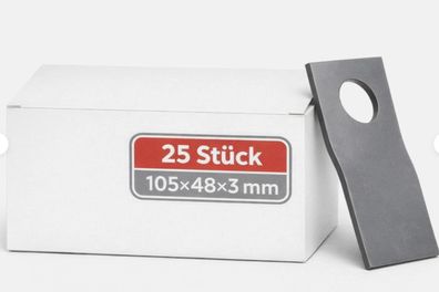 AKTION? 25x Mähmesserklinge 105x48x3 mm links gedreht passend Vicon PZ CM215/F