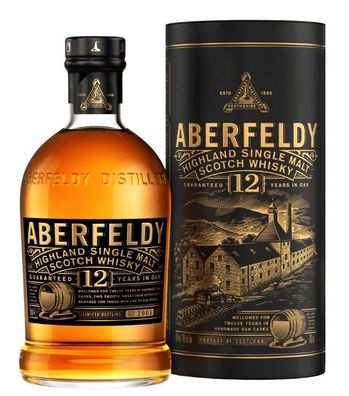 Aberfeldy 12 Jahre Highland Single Malt Scotch Whisky (40 % Vol., 0,7 Liter)