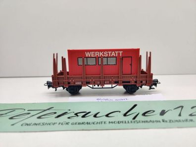 Märklin H0 AC 00752-04 Rungenwagen Container "Werkstatt" Kbs890 / Set / DB