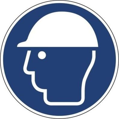 Gebotszeichen Kopfschutz benutzen M014 200×200 mm (2 Stk.)