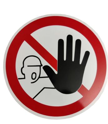 Verbotsschild - Betreten verboten Aufkleber (2 Stück)