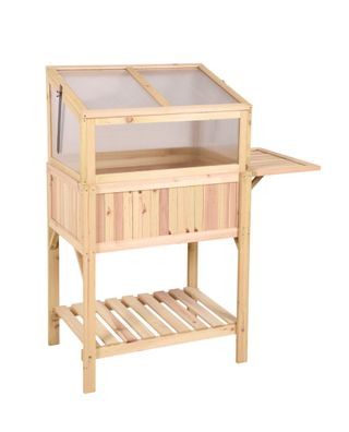 Gewächshaus aus Holz mit Polycarbonat für Garten und Balkon