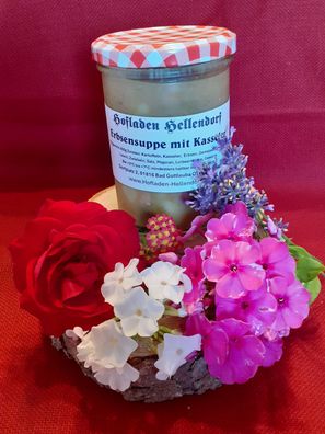 Hauseigene Erbsensuppe mit Kassler von Hellendorfer Hofladen - regional, Hausmacher
