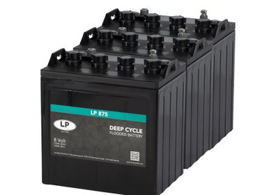 6x Landport LP 875 8V 170Ah Deep Cycle Traktionsbatterie (24V)
