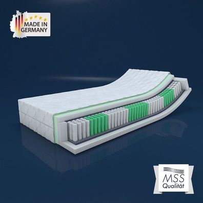 MSS e.K. ECO 7 Zonen Taschenfederkern Matratze H2 | H3