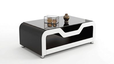 Couchtisch Modern Schwarz Weiß Hochglanz Elegant Design Wohnzimmertisch *