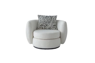 Sessel Sitzer Modern Weiss Creme Elegant Lounge Couch