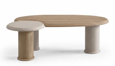 Couchtisch Skandinavischer Stil Beige Bohnenförmig Elegant Gemütlich