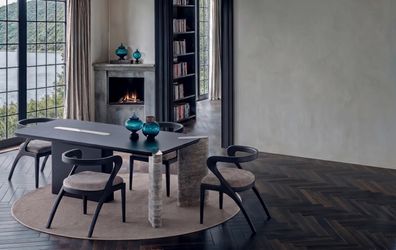 Moderne Essgruppe Schwarz Design Hochwertig Tisch 4 Stühle Edel