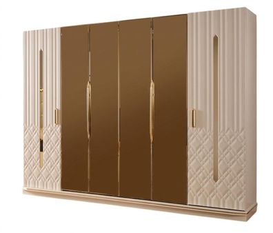 Kleiderschrank Beige Modern Stil luxuriös Praktisch Komfortabel Schick