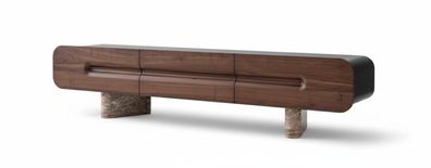 TV Lowboard Modern Braun Luxus Fernsehschrank Design Sideboard
