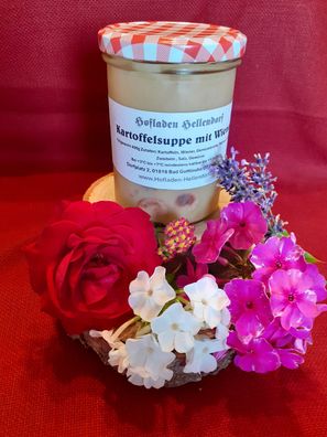 Hauseigene Kartoffelsuppe mit Wiener von Hellendorfer Hofladen - regional, Hausmacher