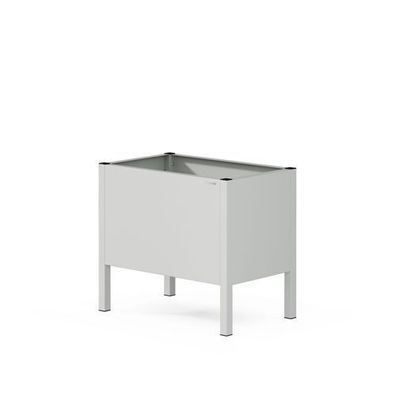 Kleine graue Blumenkübelhülle aus Metall: DAISY 400 x 350 x 250 mm